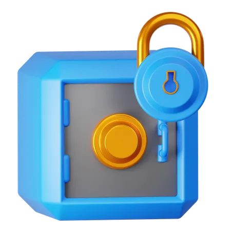 Safe Box Lock  3D Icon