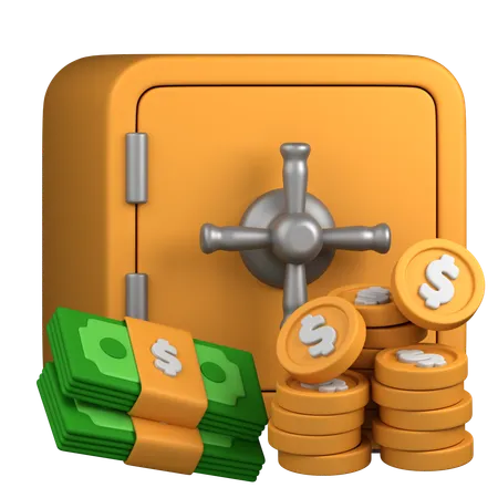 Safe box money  3D Icon