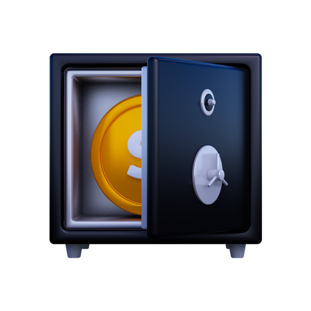 Safe Box Money  3D Icon