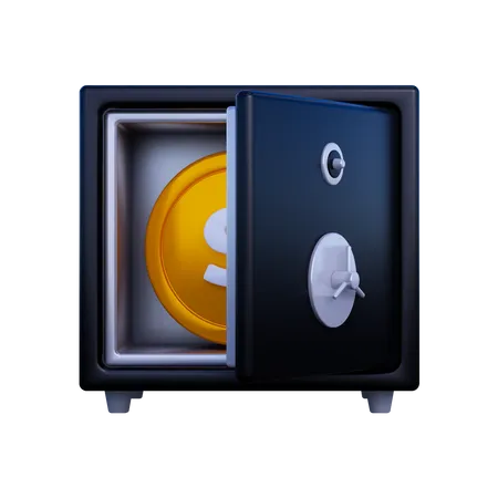 Safe Box Money 3D Icon