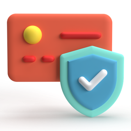 Safe Credit Card  3D Icon