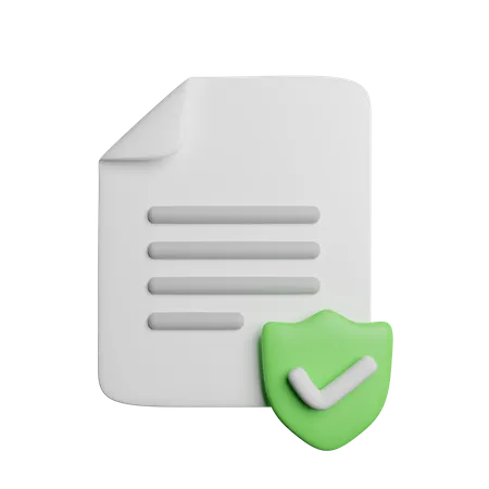 Safe File Document 3D Icon
