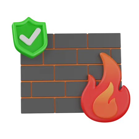 Safe firewall  3D Icon