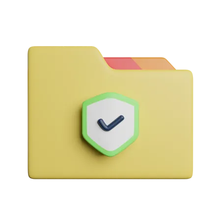 Safe Folder Document 3D Icon