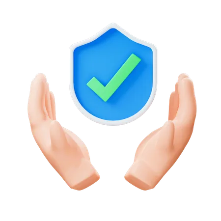 Safe hands  3D Icon