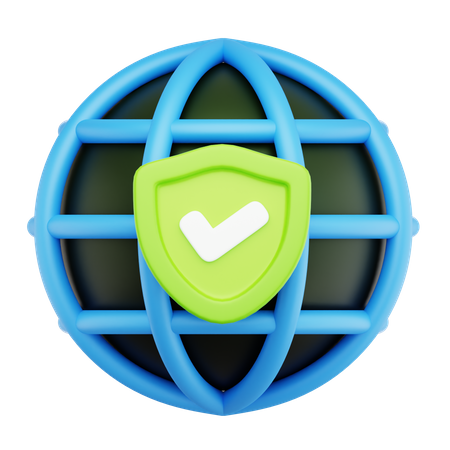 Safe Internet  3D Icon