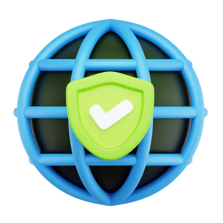 Safe Internet  3D Icon