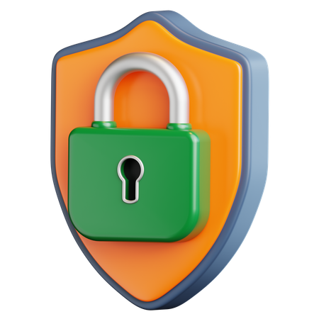 Safe Login Shield  3D Icon