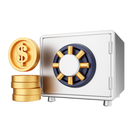 Safe Money Finance  3D Icon