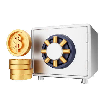 Safe Money Finance  3D Icon