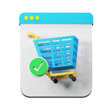 Safe Online Shop  3D Illustration