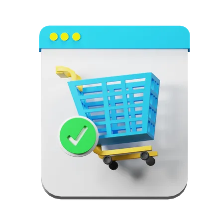 Safe Online Shop  3D Illustration