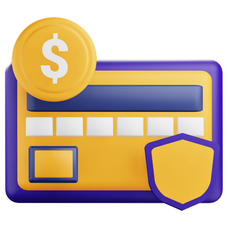 Safe Payment Credit Card  3D Icon