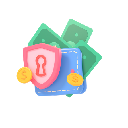 Safe Wallet  3D Illustration