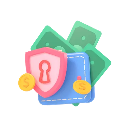 Safe Wallet  3D Illustration