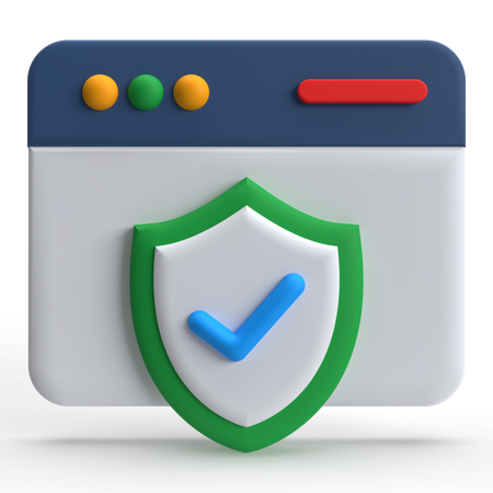 Safe Website  3D Icon