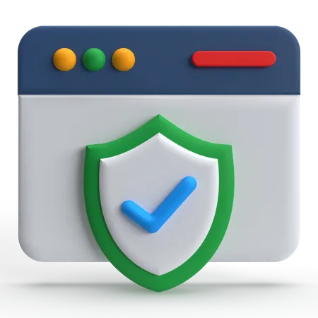 Safe Website  3D Icon