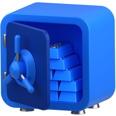 Safebox gold  3D Icon
