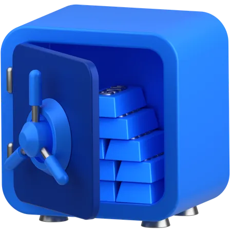 Safebox gold  3D Icon