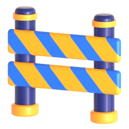 Safety Barrier  3D Icon