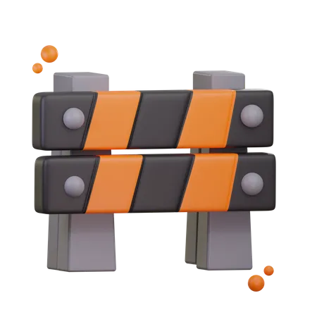 Safety Barrier  3D Icon