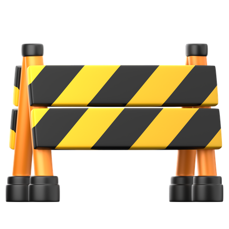 Safety Barrier  3D Icon