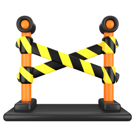 Safety Barrier  3D Icon