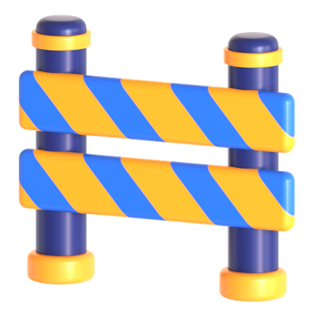 Safety Barrier  3D Icon