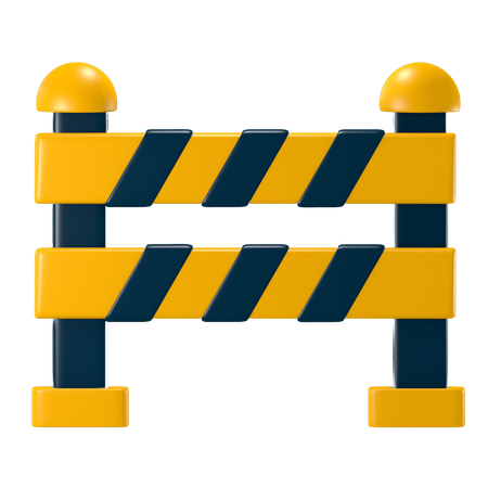 Safety Barrier  3D Icon