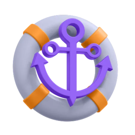 An Icon Of Safety Buoy 3D Icon