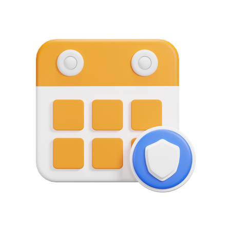 Safety Calendar  3D Icon