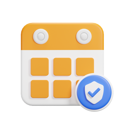 Safety Calendar  3D Icon