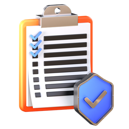 Safety Checklist  3D Icon