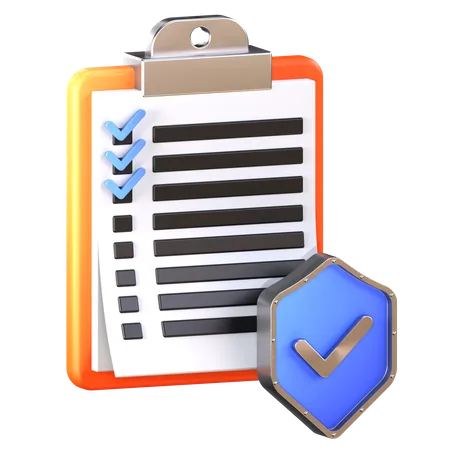 Safety Checklist  3D Icon