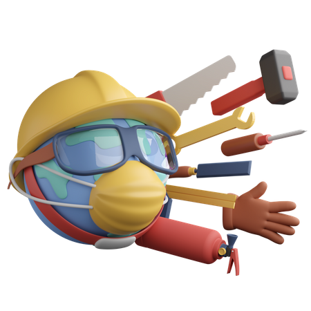 Safety Day 3D Illustration