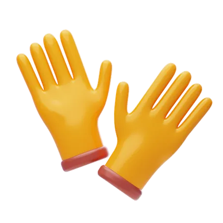 Safety Gloves 3 D Icon Gloves 3 D Icon 3D Icon