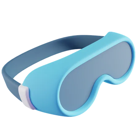 3 D Illustration Of Blue Safety Goggles 3D Icon