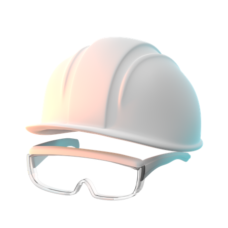 Safety Helmet Glasses  3D Icon