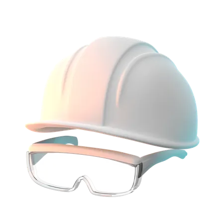 Safety Helmet Glasses  3D Icon