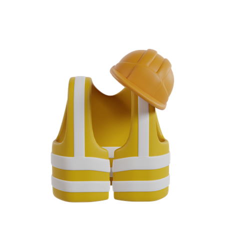 Safety Jacket  3D Icon