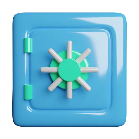 Safety Lock Security 3D Icon