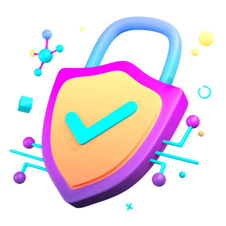 Safety Lock  3D Illustration