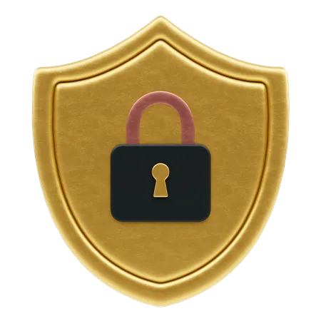 Safety Lock 3D Icon