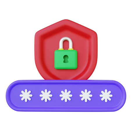 Safety Login Page  3D Icon