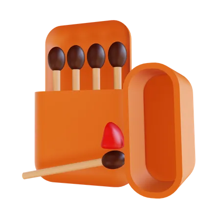 Safety Match  3D Illustration