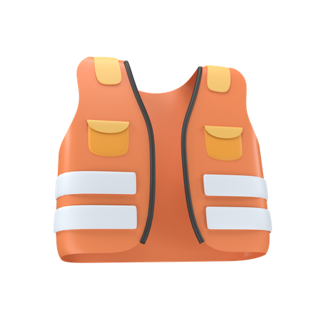 Safety Orange Suit  3D Illustration
