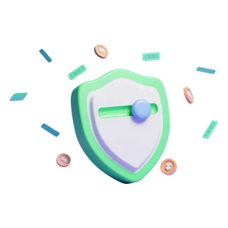 3 D Shield Protection Icon Or 3 D Account Password Protection Concept Icon Or User Password Protection 3D Icon