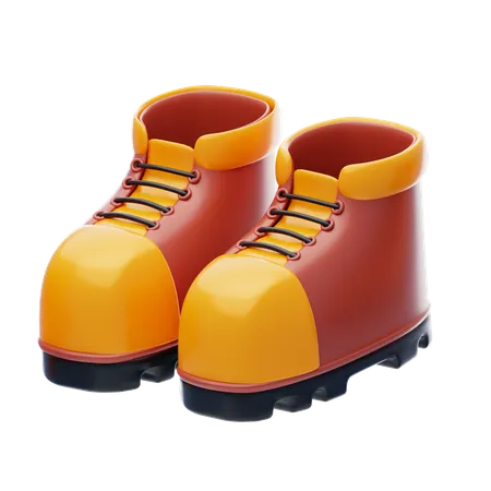 Safety Shoes 3 D Icon Construction Shoes 3 D Icon 3D Icon