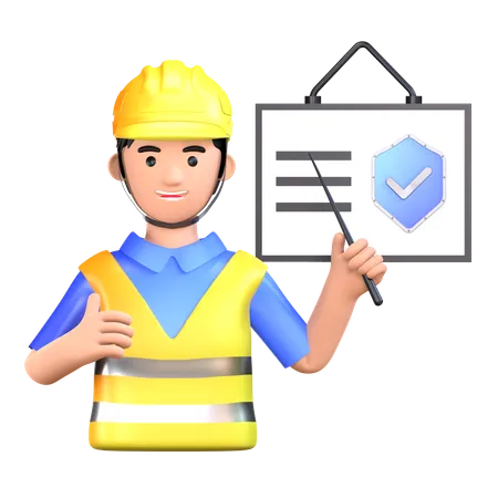 Safety Training  3D Icon