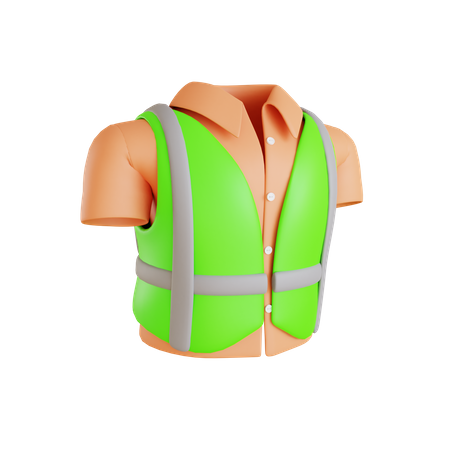 Safety Vest 3D Icon